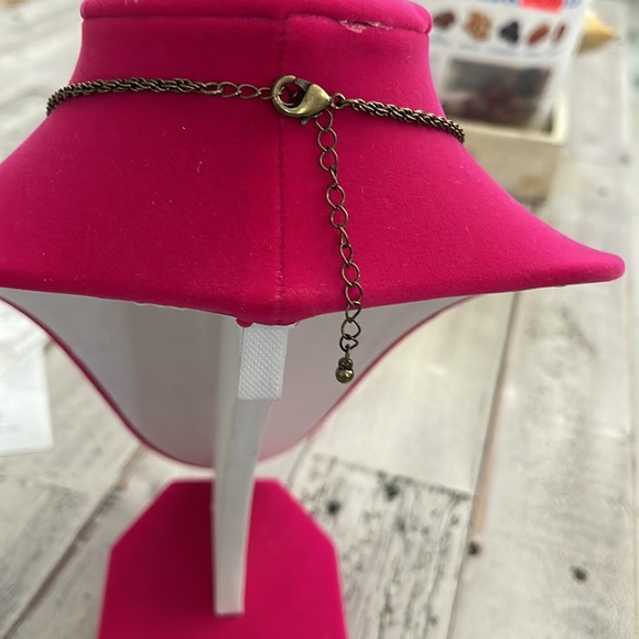 Runway Blue Rhinestone Adjustable Necklace - Picture 3 of 3